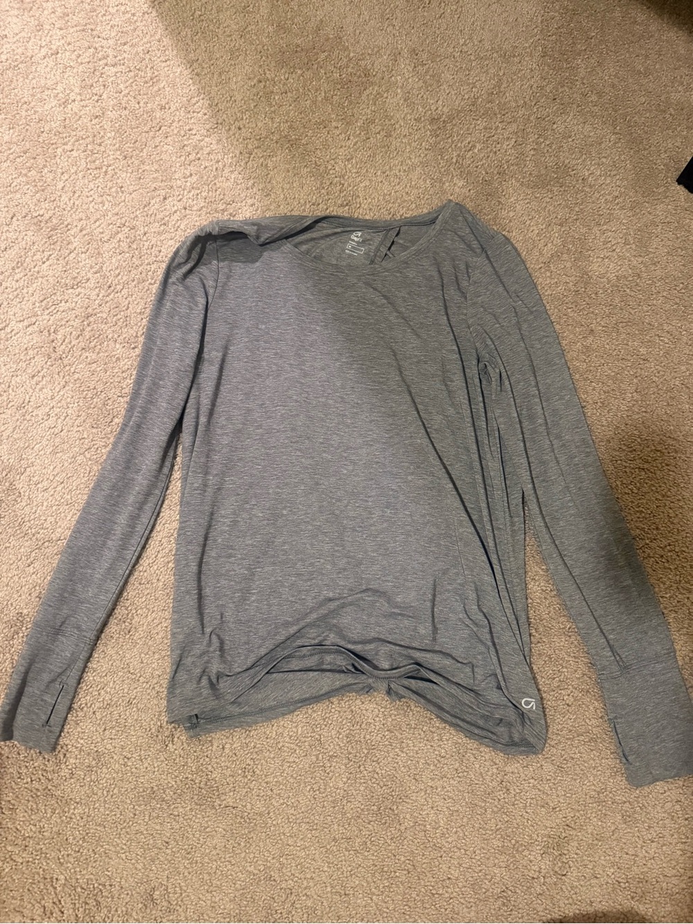 GAPfit Women's Long-Sleeve Crew Neck Top - Heather Gray